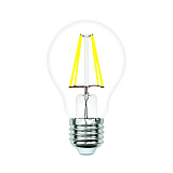 Лампа филаментная Volpe LED-A60-6W/4000K/E27/CL/SLF