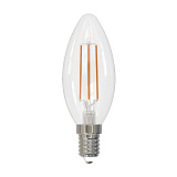 Лампа филаментная Volpe LED-C35-6W/4000K/E14/CL/SLF