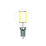 Лампа филаментная Volpe LED-G45-6W/3000K/E14/CL/SLF