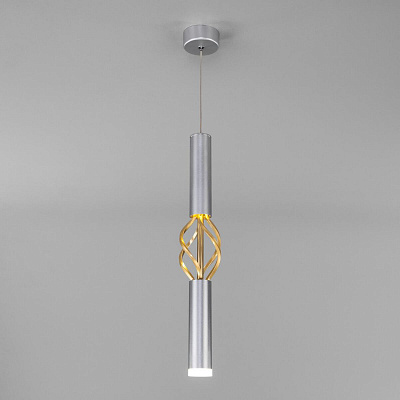 Светильник подвесной светодиодный Eurosvet 50191/1 LED матовое серебро/матовое золото