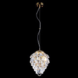 Светильник подвесной галогеновый Crystal Lux Charme SP2 Gold/Transparent