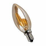 Лампа филаментная Elvan E14-5W-3000K-GD-candle