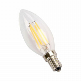 Лампа филаментная Elvan E14-5W-6000K-CL-candle