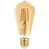 Лампа филаментная ЭРА F-LED ST64-7W-824-E27 gold