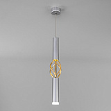 Светильник подвесной светодиодный Eurosvet 50191/1 LED матовое серебро/матовое золото
