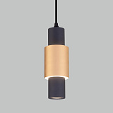 Светильник подвесной светодиодный Eurosvet 50204/1 черный/матовое золото