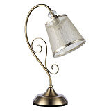 Настольная лампа  с абажуром Freya FR2405-TL-01-BZ