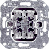 Переключатель двухклавишный перекрестный Gira System 55 10A 250V 010800