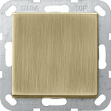 Выключатель кнопочный одноклавишный Gira System 55 10A 250V бронза 0126603