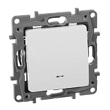 Переключатель одноклавишный Legrand Etika с подсветкой 10A 250V белый 672215