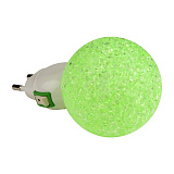 Светильник ночник светодиодный Uniel DTL-309-Шар/Green/1LED/0,1W