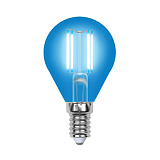 Лампа декоративная Uniel LED-G45-5W/BLUE/E14 GLA02BL