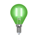 Лампа декоративная Uniel LED-G45-5W/GREEN/E14 GLA02GR