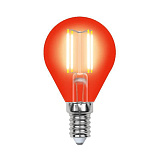 Лампа декоративная Uniel LED-G45-5W/RED/E14 GLA02RD