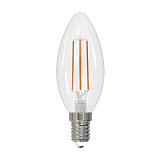 Лампа филаментная Volpe LED-C35-7W/3000K/E14/CL/SLF