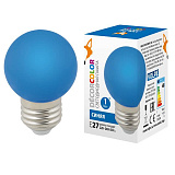 Лампа декоративная Volpe LED-G45-1W/BLUE/E27/FR/С