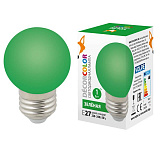 Лампа декоративная Volpe LED-G45-1W/GREEN/E27/FR/С