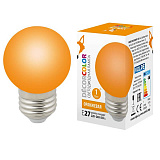 Лампа декоративная Volpe LED-G45-1W/ORANGE/E27/FR/С