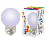 Лампа декоративная Volpe LED-G45-1W/RGB/E27/FR/С