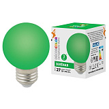 Лампа декоративная Volpe LED-G60-3W/Green/E27/FR/С