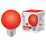 Лампа декоративная Volpe LED-G60-3W/Red/E27/FR/С