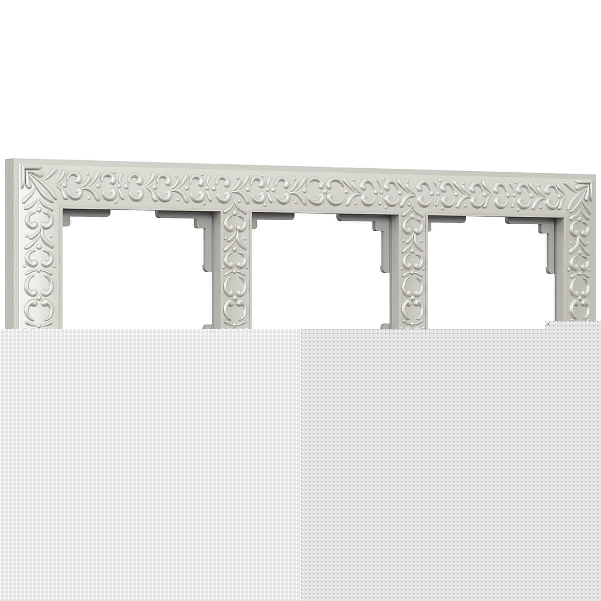 Рамка Werkel Antik на 3 поста жемчужный WL07-Frame-03 4690389063510