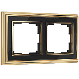 Рамка Werkel Palacio на 2 поста золото/черный WL17-Frame-02 4690389103636