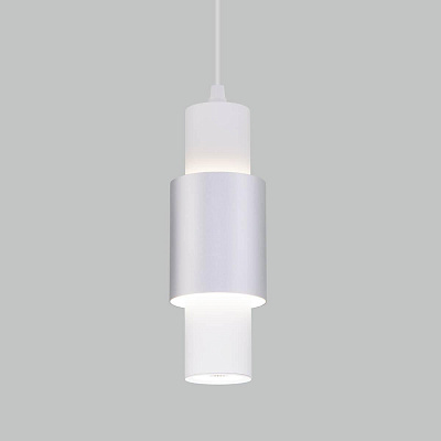 Светильник подвесной светодиодный Eurosvet 50204/1 белый/матовое серебро